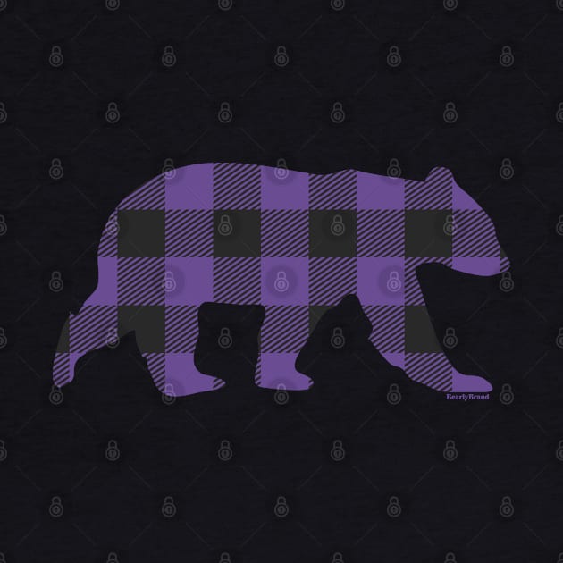 Purple Gay Bear Buffalo Plaid Check Bear | BearlyBrand by The Bearly Brand